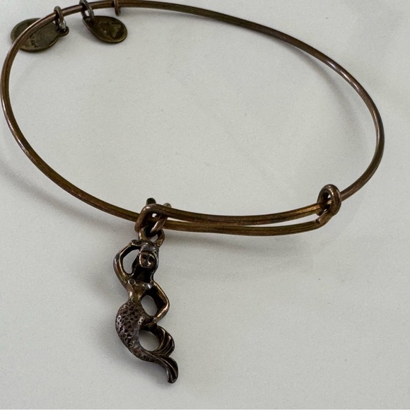 Alex and Ani Gold Mermaid Charm Adjustable Bracelet - Picture 1 of 5